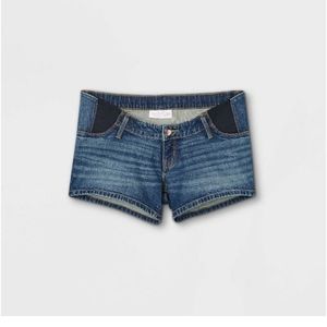 Side Panel Midi Maternity Jean Shorts - Isabel Maternity by Ingrid & Isabel™
